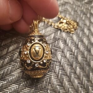 Joan Rivers Gold and Black Ornate Necklace